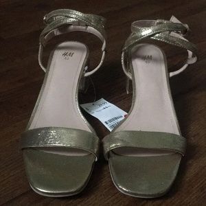 H&M’s gold strap heels